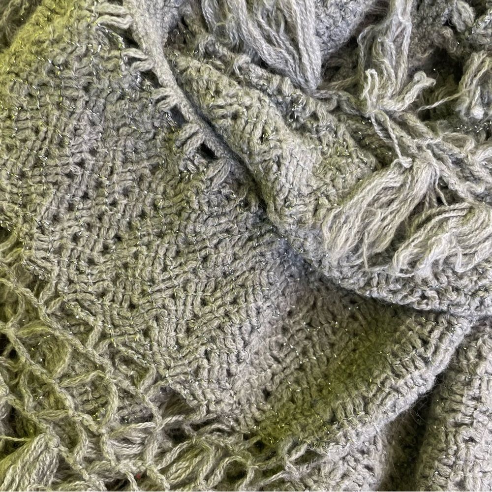 Mixit Gray Fringe Infinity Scarf‎ - Picture 4 of 5